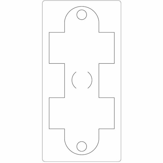 Snijmal, cadeaudoosje, afm 15,2x30,37 cm, dikte 15 mm, 1 stuk