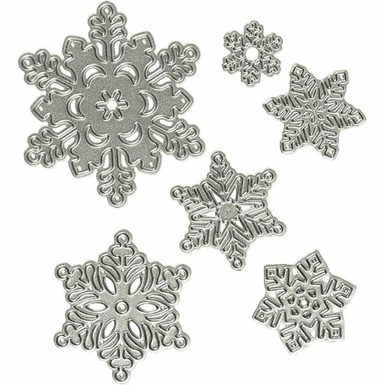 Snijmal Sneeuwvlokken - Stansvorm Winter - DIY Scrapbooking - Hobby Stansmal - Kaarten Maken Snijmal - Stencil Winter - Decoratieve Snijmal - D 2-6 cm - 1 Stuk