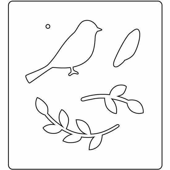 Snijmal, vogel, afm 14x15,25 cm, dikte 15 mm, 1 stuk