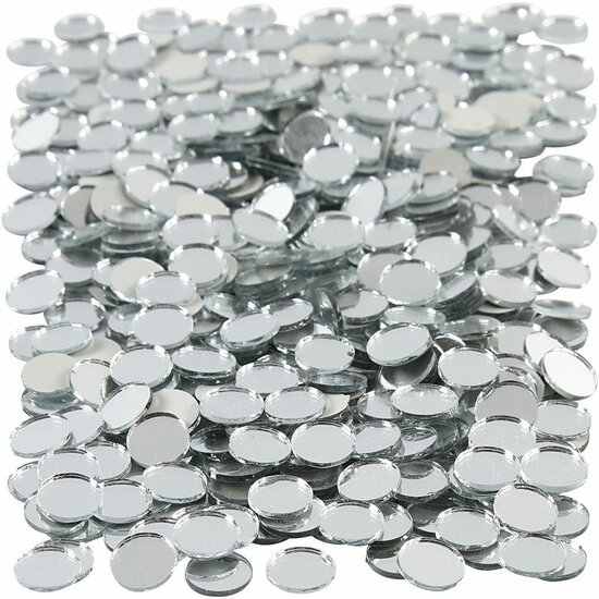 Spiegel mozaiek tegels, ronde, d 10 mm, dikte 2 mm, 500 stuk