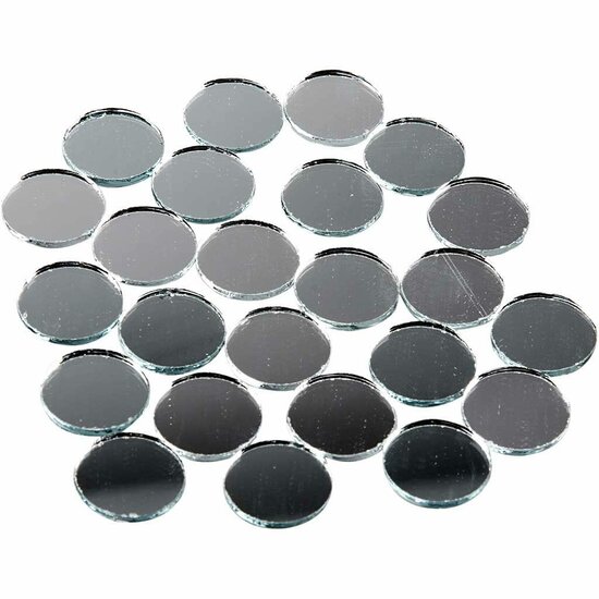 Spiegel Mozaïek Tegels - Ronde Spiegelstukjes - Decoratieve Mozaïekstukjes - DIY Glanzende Tegels - Diameter 18mm - Dikte 2mm - 400 Stuks