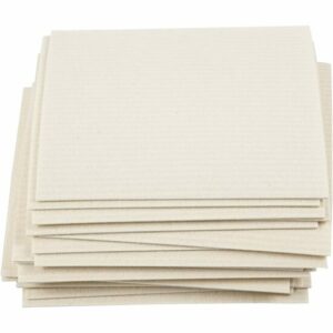 Sponsdoek Off-White - Milieuvriendelijk Keukendoek - Biologisch Afbreekbaar Zonder Microplastics - Duurzaam & Herbruikbaar - Geschikt Voor Textielverf & Stiften - 17x19,5 cm - Set Van 20 Stuks