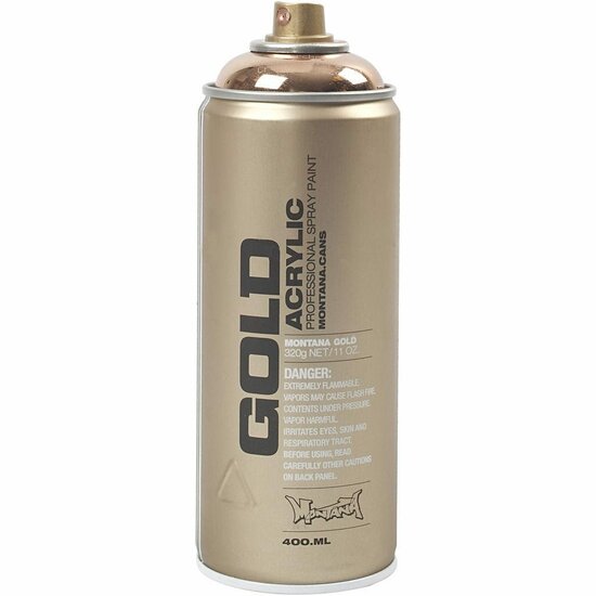 Spray Verf - Koper - Hoogwaardige Spuitverf - Professionele Montana GOLD - 400ml - Diverse Oppervlakken - Hoge Pigmentatie - Kleurvaste Kunstenaarskwaliteit - Zijdeachtige Afwerking