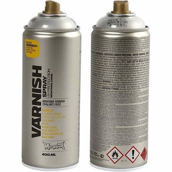 Vernis - Acrylvernis - Beschermende Lak - Topcoat - Finishlaag - Beschermlaag - Laklaag - Glossy Spray - 400 ml - Voor Canvas & Kunstschilders