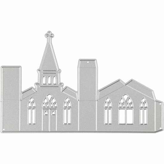 Snijmal - 3D Kerk - 135x85 mm - Snijmal voor Papier en Kaarten Maken - 1 Stuk