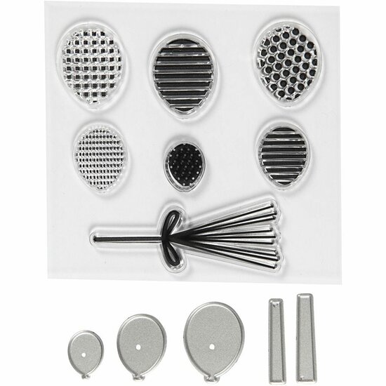 Stempels en Snijmallen - Ballon Thema - Scrapbooking Decoratie - DIY Knutselmallen - Kaarten Maken Gereedschap - Feestelijke Ballonnen - Afmetingen 3-7,5 cm - 1 Doos