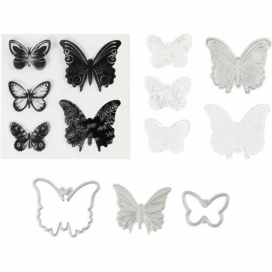 Stempels - Embossing Stempels - Snijmallen - Vlinder Stempels - DIY Stempels - Creatieve Stempels - Hobby Snijmallen - 3,5-5,5 cm - 1 Doos