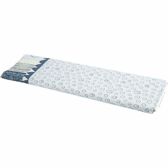 Katoen Stof - Stof met Motieven - Blauwe Stof - Oeko-Tex Gecertificeerde Stof - 145 cm Breed - 140 g/m² - 10 m