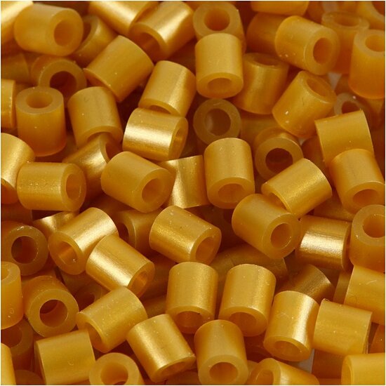 Strijkkralen - Nabbi Kralen - Kralen Voor Onderplaten En Sieraden - Goudkleurig - Stevig & Handig - Medium - Afm 5x5mm - Gatgrootte 2,5 mm - 6000 stuks