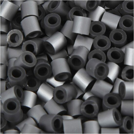 Strijkkralen - Nabbi Kralen - DIY Medium Strijkkralen - Zilver (32262) - Perfect Voor Figuren, Patronen & DIY Creaties - Hoge Kwaliteit - Afm 5x5mm - Gatgrootte 2,5 mm - 6000 Stuks