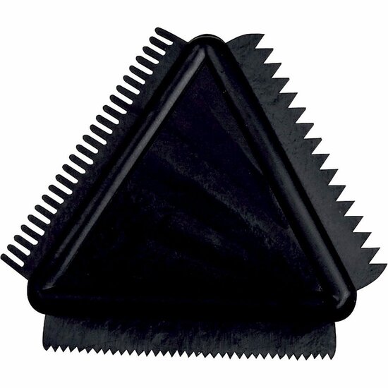 Structuurkam - Rubber Textuur Kam - Zwart - Voor Creatieve Effecten en DIY Projecten - Afmeting 9 cm - 1 Stuk