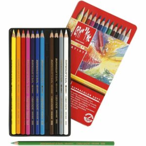 Supracolor II Aquarelpotloden - Professionele Aquarelpenselen - Watercolor Brushes - 12 Stuks - Vulling 3,8 mm - Ideaal voor Schilderen - Diverse Kleuren - Dikte 7 mm