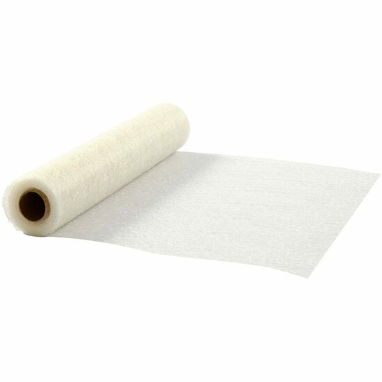 Tafelloper - Lang Tafelkleed - Smal Tafelkleed - Off-White Tafelloper - Tafeltextiel Off-White - Feestelijk - Luxe Tafeltextiel - Elegante Tafeldecoratie - 30cm x 10 mtr