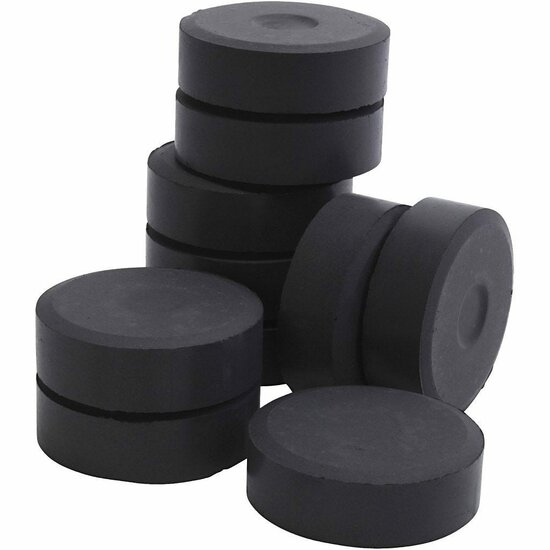 Tempera Verfblokken - Waterverf - 10 Stuks - Zwart - Geschikt voor Papier en Karton - Ideaal voor Scholen - Afmeting 19 x 57 mm - Ronde Blokken