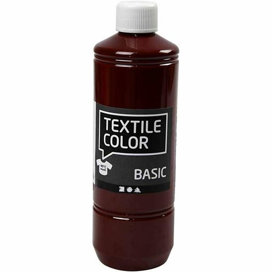 Textielverf Bruin - Bruine Kledingverf - Stofverf - Textiel Kleurstof - Stoffenverf - Verf Voor Kleding - Textiel Verven - Kleurstof Voor Stof - DIY Kleding Verven - 500 ml