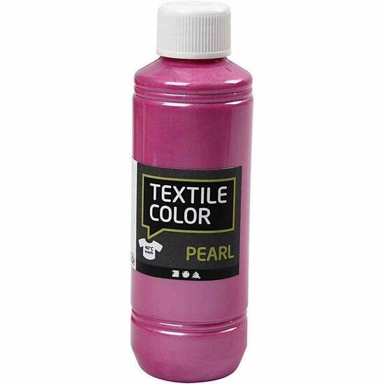 Textielverf Roze - Brilliant Cyclaam Pearl Effect - Kledingverf - Stofverf - Textiel Kleurstof - Stoffenverf - Verf Voor Kleding - Textiel Verven - Kleurstof Voor Stof - DIY Kleding Verven - Dekkend-
