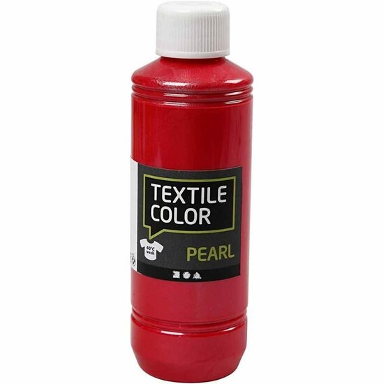 Textielverf Rood - Kledingverf - Stofverf - Textiel Kleurstof - Stoffenverf - Verf Voor Kleding - Textiel Verven - DIY Kleding Verven - Dekkend - 250 ml - 1 Stuk