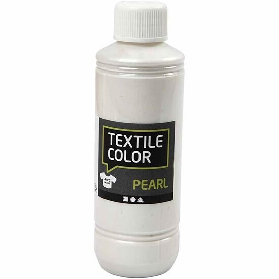 Textielverf Parelmoer - Parelmoer Kledingverf - Stofverf - Textiel Kleurstof - Stoffenverf - Verf Voor Kleding - Textiel Verven - Kleurstof Voor Stof - DIY Kleding Verven - Dekkend - 250 ml - 1 stuk