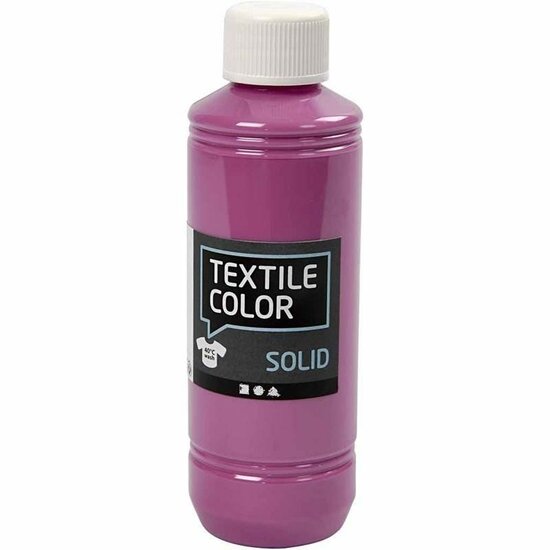 Textielverf Roze - Fuchsia Roze Kledingverf - Stofverf - Textiel Kleurstof - Stoffenverf - Verf Voor Kleding - Textiel Verven - Kleurstof Voor Stof - DIY Kleding Verven - Dekkend- 250 ml