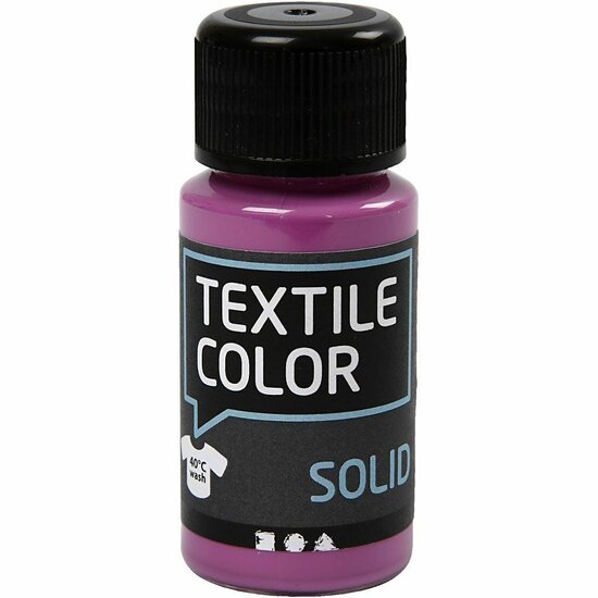 Textielverf Fuchsia - Fuchsia Kledingverf - Stofverf - Textiel Kleurstof - Stoffenverf - Verf Voor Kleding - Textiel Verven - Kleurstof Voor Stof - DIY Kleding Verven - Dekkend - 50 ml