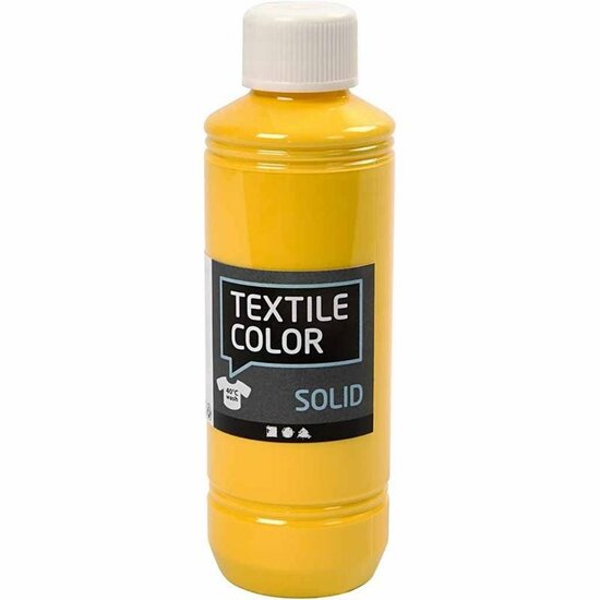 Textielverf Geel Ð Kledingverf Ð Stofverf Ð Textiel Kleurstof Ð Stoffenverf Ð Verf Voor Kleding Ð Textiel Verven Ð DIY Kleding Verven Ð Dekkend Ð 250 ml Ð 1 Stuk