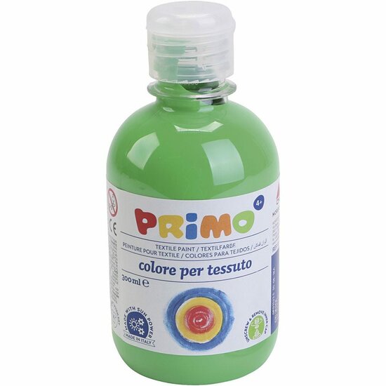 Textielverf Groen - Groene Kledingverf - Textiel Kleurstof - Stoffenverf - Kindvriendelijke Huidveilige Textielverf - Kledingverf - Verf Voor Kleding - PRIMO - 300 ml