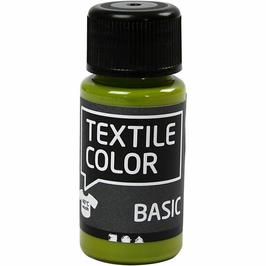 Textielverf Groen - Kiwi Groene Kledingverf - Basic - Stofverf - Textiel Kleurstof - Stoffenverf - Verf Voor Kleding - Textiel Verven - Kleurstof Voor Stof - DIY Kleding Verven - 50 ml
