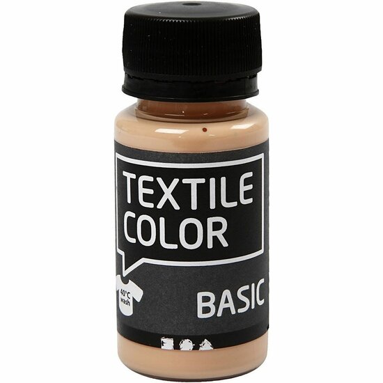 Textielverf Licht Beige – Beige Kledingverf – Stofverf – Textiel Kleurstof – Stoffenverf – Verf Voor Kleding – Textiel Verven – Kleurstof Voor Stof – DIY Kleding Verven – Basic– 50 ml
