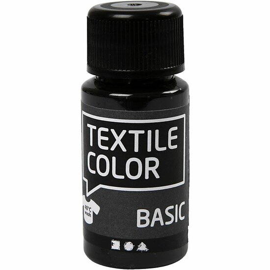 Textielverf Zwart – Zwarte Kledingverf – Stofverf – Textiel Kleurstof – Stoffenverf – Verf Voor Kleding – Textiel Verven – Kleurstof Voor Stof – DIY Kleding Verven – 50 ml
