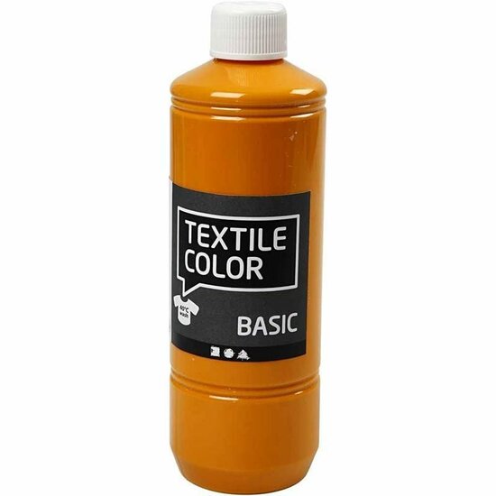 Textielverf Mosterdgeel - Gele Kledingverf - Stofverf - Textiel Kleurstof - Stoffenverf - Verf Voor Kleding - Textiel Verven - Kleurstof Voor Stof - DIY Kleding Verven - 500 ml