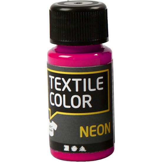 Textielverf Neon Roze - Roze Kledingverf - Stofverf - Textiel Kleurstof - Stoffenverf - Verf Voor Kleding - Textiel Verven - Kleurstof Voor Stof - DIY Kleding Verven - 50 ml