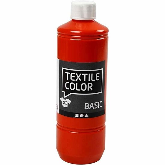 Textielverf Oranje - Oranje Kledingverf - Stofverf - Textiel Kleurstof - Stoffenverf - Verf Voor Kleding - Textiel Verven - Kleurstof Voor Stof - DIY Kleding Verven - 500 ml