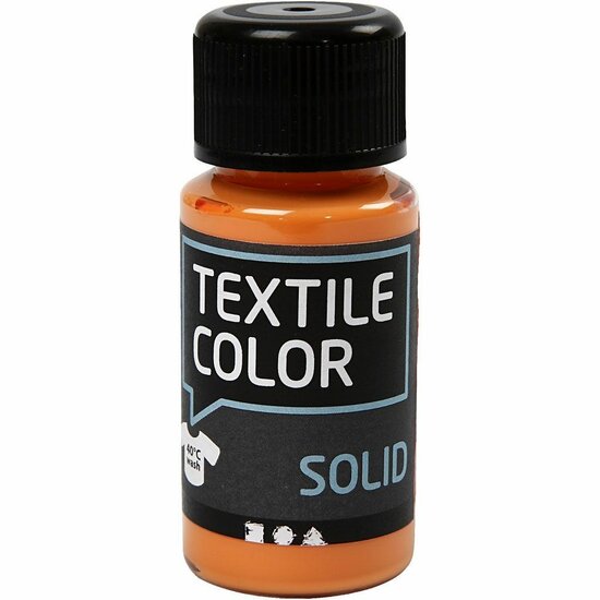 Textielverf Oranje - Oranje Kledingverf - Stofverf - Textiel Kleurstof - Stoffenverf - Verf Voor Kleding - Textiel Verven - Kleurstof Voor Stof - DIY Kleding Verven - Dekkend - 50 ml