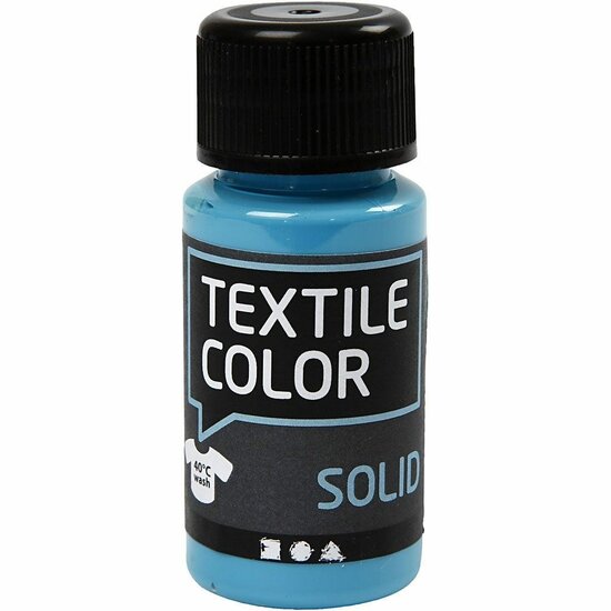 Textielverf Turquoise - Turquoise Kledingverf - Stofverf - Textiel Kleurstof - Stoffenverf - Verf Voor Kleding - Textiel Verven - Kleurstof Voor Stof - DIY Kleding Verven - Dekkend - 50 ml