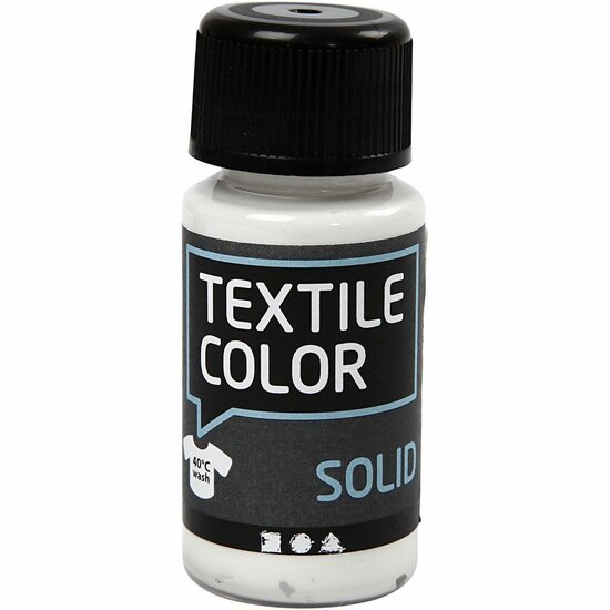 Textielverf Wit – Witte Kledingverf – Stofverf – Textiel Kleurstof – Stoffenverf – Verf Voor Kleding – Textiel Verven – Kleurstof Voor Stof – DIY Kleding Verven – Dekkend – 50 ml – 1 stuk