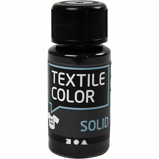 Textielverf Zwart – Kledingverf – Stofverf – Textiel Kleurstof – Stoffenverf – Verf Voor Kleding – Textiel Verven – DIY Kleding Verven – Dekkend – 50 ml – 1 Stuk