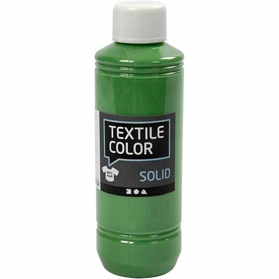 Textielverf Briljant Groen – Kledingverf – Stofverf – Textiel Kleurstof – Stoffenverf – Verf Voor Kleding – Textiel Verven – DIY Kleding Verven – Dekkend – 250 ml – 1 Stuk
