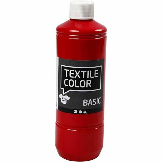 Textielverf Rood - Rode Kledingverf - Stofverf - Textiel Kleurstof - Stoffenverf - Verf Voor Kleding - Textiel Verven - Kleurstof Voor Stof - DIY Kleding Verven - 500 ml