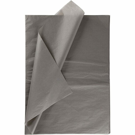 Tissuepapier Donkergrijs - Zijdepapier - Crepepapier - Vloeipapier - Inpakken - Decoreren - Knutselen - 50x70 cm - 14 gram - 25 vellen