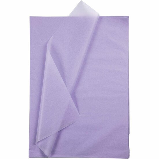 Tissuepapier Licht Paars - Zijdepapier - Crepepapier - Vloeipapier - Inpakken - Decoreren - Knutselen - 50x70 cm - 14 gram - 25 vellen
