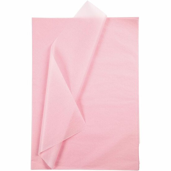 Tissuepapier Lichtroze - Zijdepapier - Crepepapier - Vloeipapier - Inpakken - Decoreren - Knutselen - 50x70 cm - 14 gram - 25 vellen