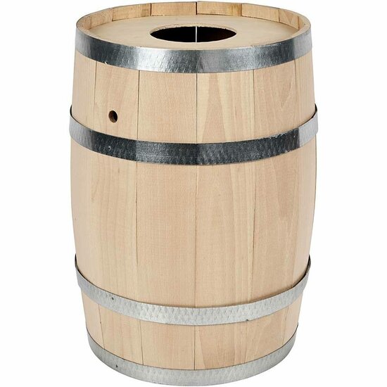 Traditioneel Houten Ton - Houten vat - Decoratieve Ton- Traditioneel Vat - Carnavalsvat - Hout - Beuken - Extra Sterk - H: 44 cm - 1 Stuk