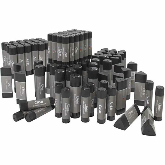 Transparante Lijmstift - Set van 96 Stuks - Ideaal voor Knutselen en Creatieve Projecten