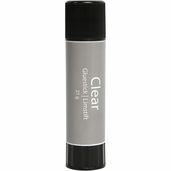 Transparante Lijmstift - Hobby Lijmstift - Transparante Lijm - DIY Lijm Voor Papier - Knutselbenodigdheden - Transparante Lijmstick - School Lijm - Rond Design - Gewicht 21 Gram - 1 Stuk