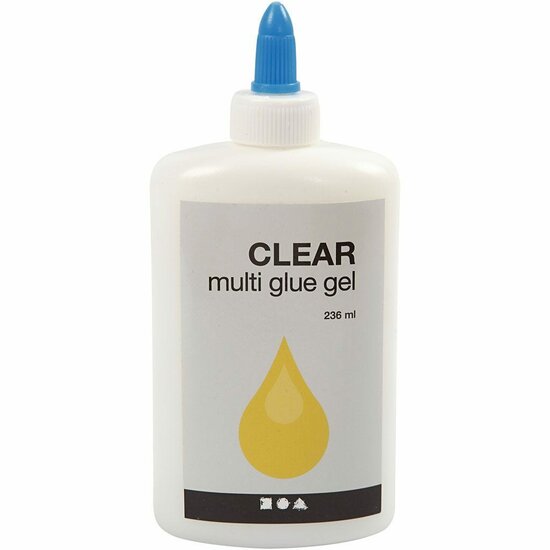 Clear Multi Glue Gel – Transparante Gel Lijm Voor Creatief Knutselen – Sterke Waterbasis Lijm Voor Hout, Papier, Vilt En Stoffen – 236ml