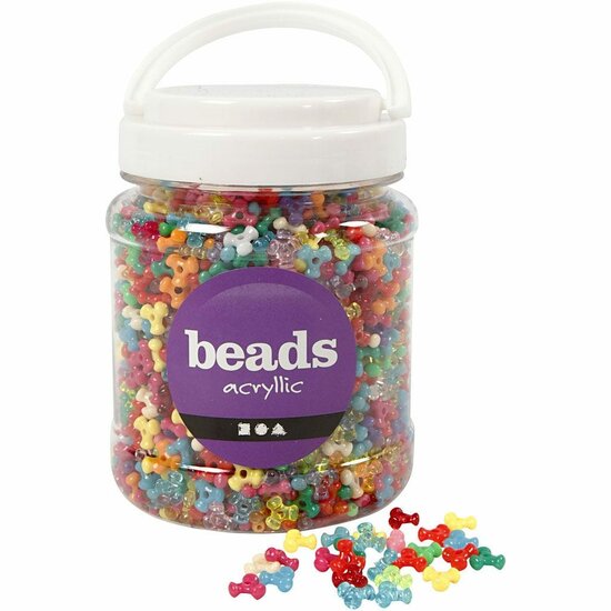 Tri-Kralen Mix - Kunststof Driehoekige Kralen - DIY Sieraden Maken - Handige Kralenset voor Armbanden, Kettingen en Creatieve Knutselwerkjes - Levendige Kleuren en Transparante Kralen - 700 ml