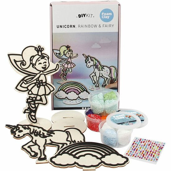 Klei Set Kinderen - Foam Clay Set - Knutselpakket Klei - Boetseerklei Set - Zachte Zelfhardende Klei - Eenhoorn Decoratie