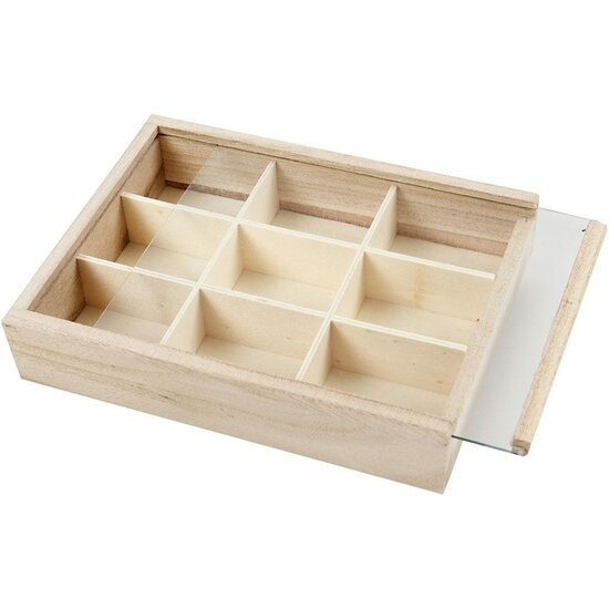 Vakkendoos - Muntendoos - Kleine Organizer - Compacte Opslag Voor Hobbyartikelen - Opbergdoos Voor Kleine Items - Diameter 3,5 cm - Afmetingen 17x13 cm - 1 Stuk