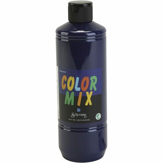 Donkerblauwe Verf - Milieuvriendelijk - Greenspot Colormix - 500ml - Multifunctionele Doorshijnende Verf op Waterbasis - Geschikt voor Meeste Ondergronden - Felle Kleuren - Wast Af van Glas en Gladde