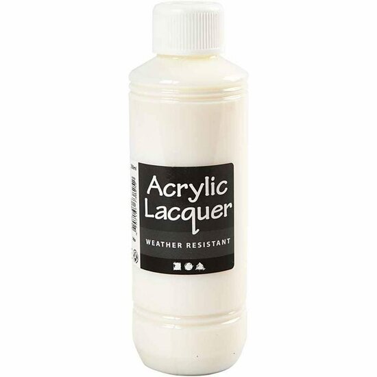 Vernis - Acrylvernis - Beschermende Lak - Topcoat - Finishlaag - Beschermlaag - Laklaag - Transparant - 250 ml - Voor Hout, Metaal & Canvas